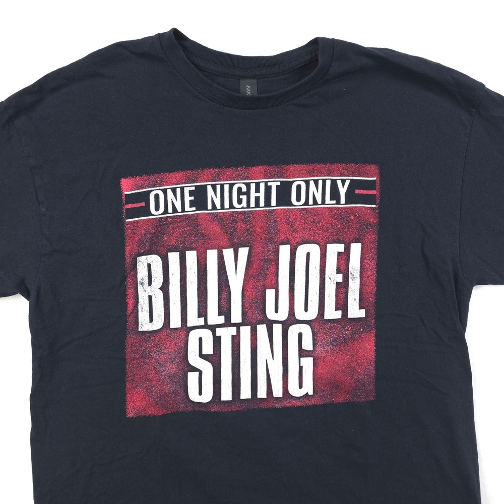 Billy Joel Sting T Shirt Mens XL Black 2024 Tampa Concert Tour Tee Gildan